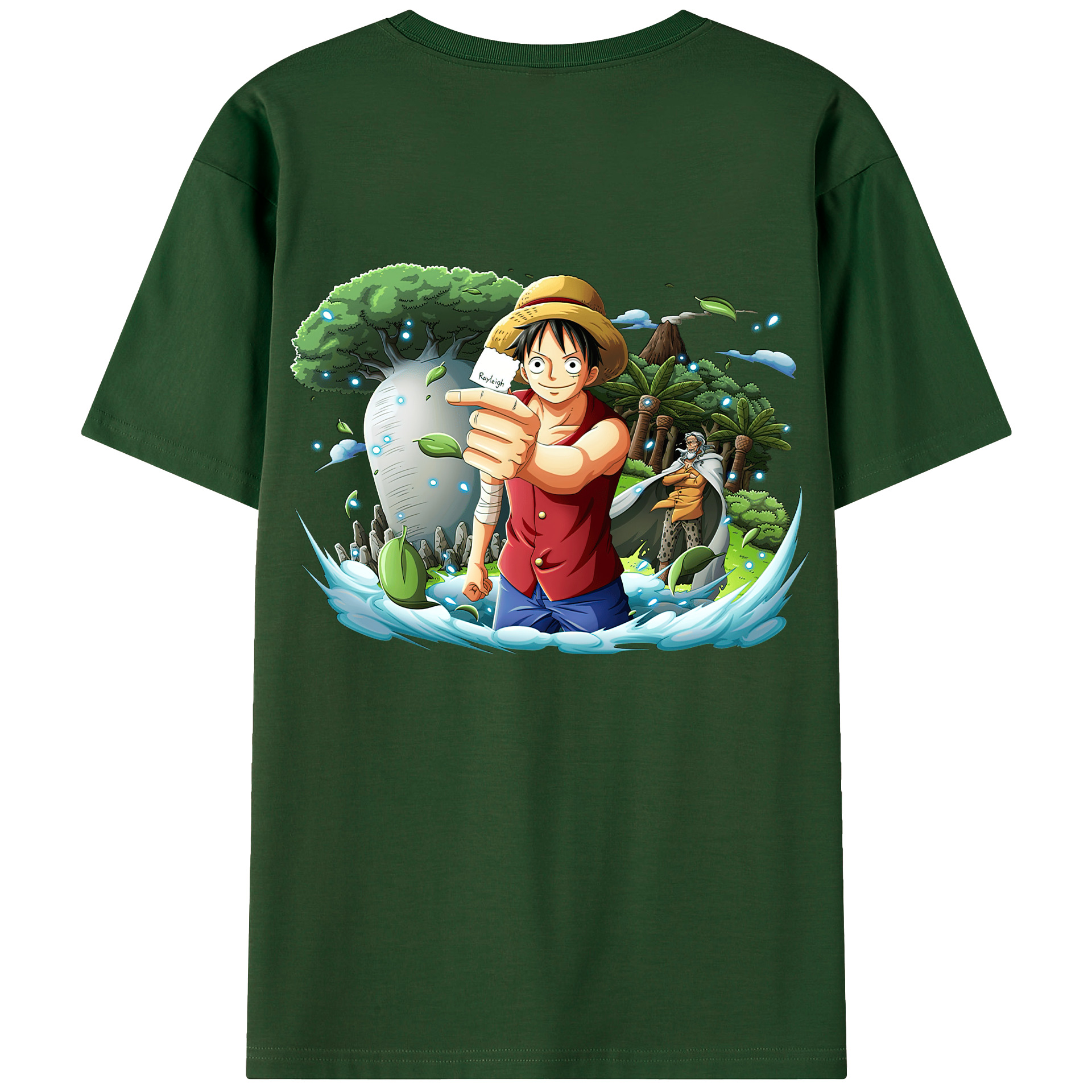 ワンピース モンキー・D・ルフィ ONE PIECE Monkey D. Luffy 綿100％半袖Tシャツ（背面プリント）